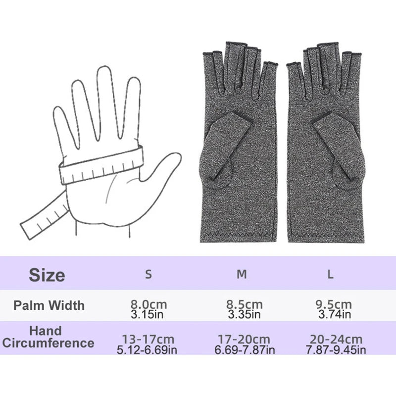 Fingerless Compression Gloves - Relieve Hand Pain & Discomfort | Arthritis, Carpal Tunnel, and Joint Support