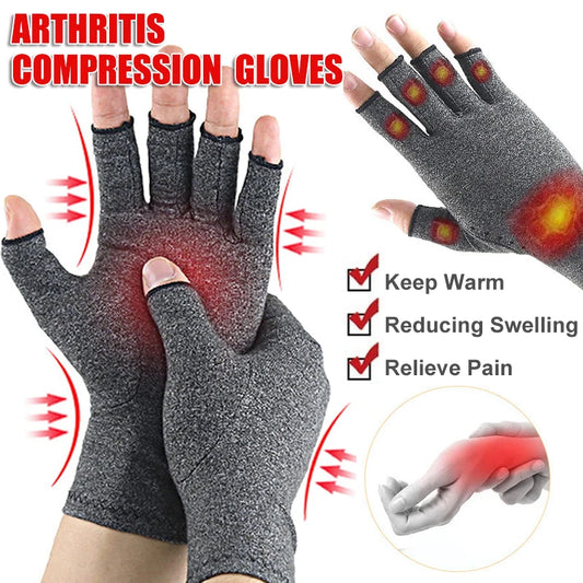 Fingerless Compression Gloves - Relieve Hand Pain & Discomfort | Arthritis, Carpal Tunnel, and Joint Support